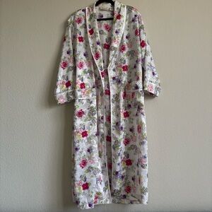 Vintage Victoria’s Secret Floral gold label Women's Robe jacquard satin small P